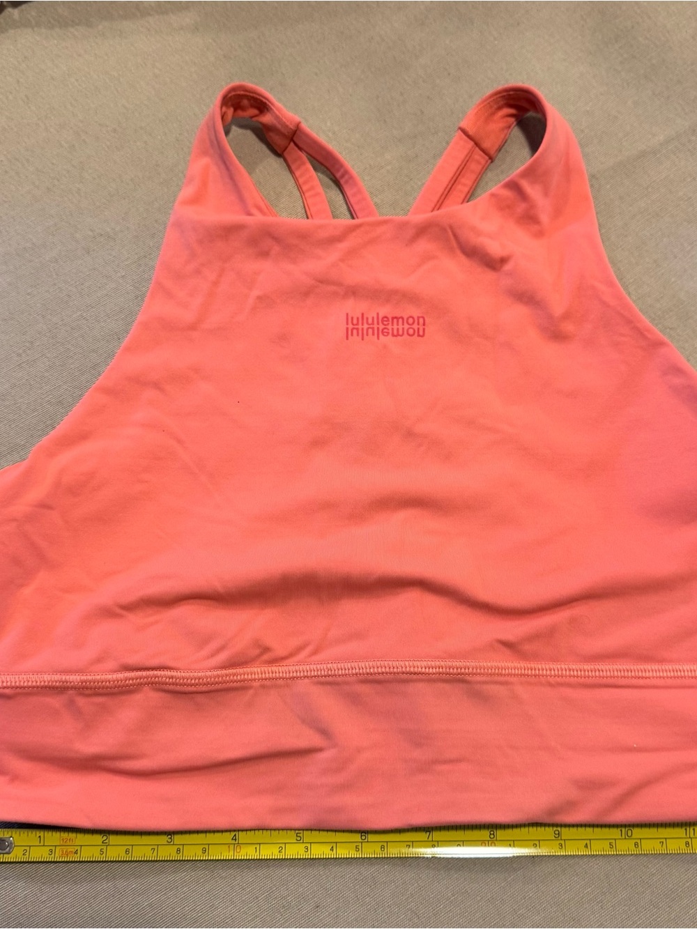 lululemon athletica High-Neck Sports Bra in Coral